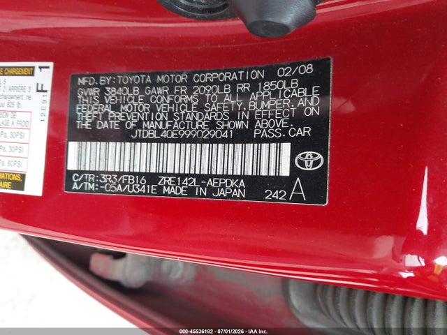 2009 Toyota COROLLA LE photo 9