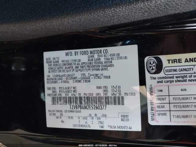 صورة 9 لـ 2014 FORD MUSTANG V6 PREMIUM