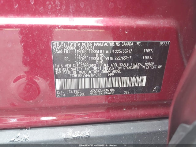 2021 TOYOTA RAV4 LE 9