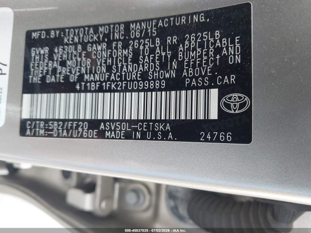 2015 Toyota CAMRY SE 照片 9