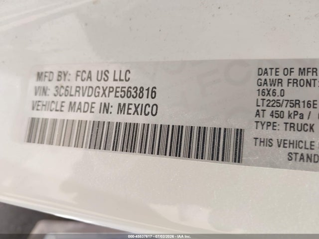 2023 RAM PROMASTER 2500 HIGH ROOF 159 WB 9