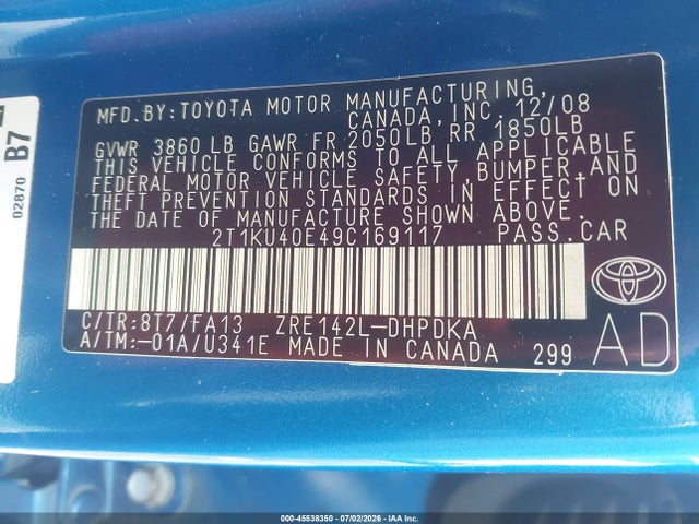صورة 9 لـ 2009 Toyota MATRIX
