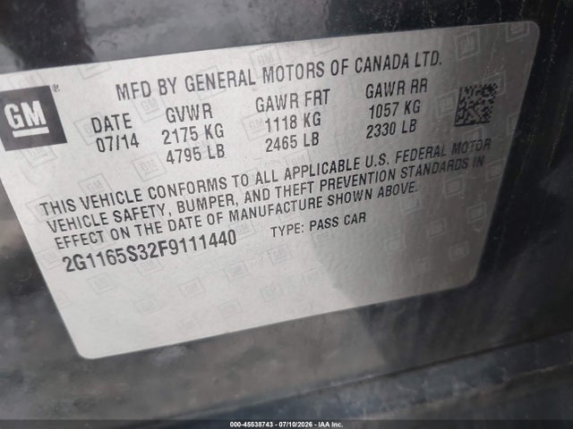 2015 Chevrolet IMPALA 2LZ 照片 9
