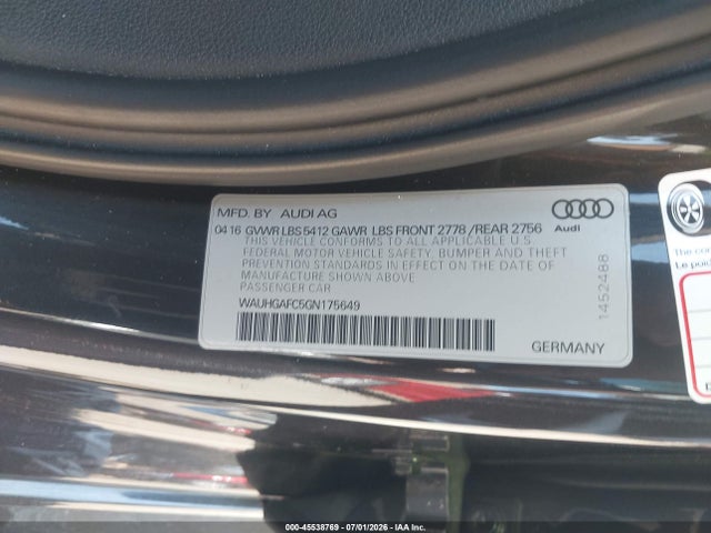 2016 AUDI A6 3.0T PRESTIGE 照片 9