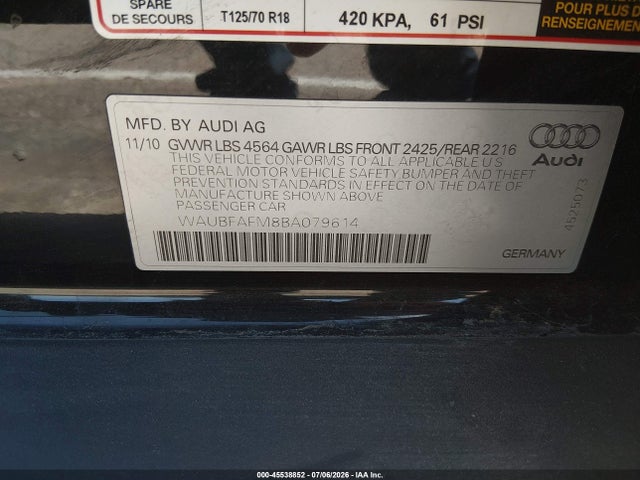 صورة مصغرة 9 لـ 2011 AUDI A3 2.0T PREMIUM