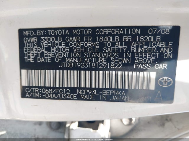 2008 Toyota YARIS photo 9