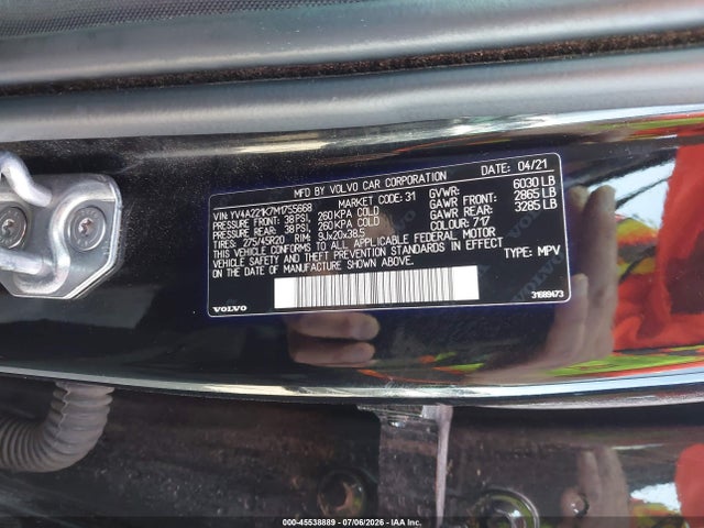 2021 VOLVO XC90 T6 MOMENTUM 6 PASSENGER 9