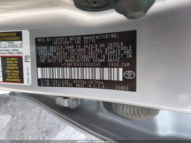 2015 Toyota CAMRY XSE photo 9