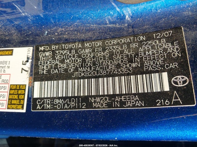 2008 Toyota PRIUS photo 9
