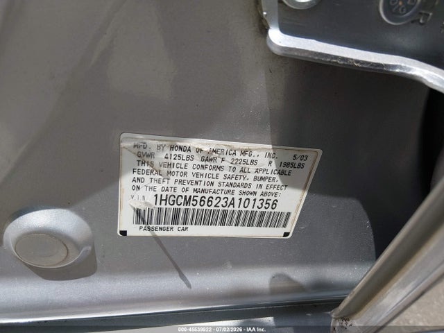 2003 Honda ACCORD 2.4 EX — фото 9