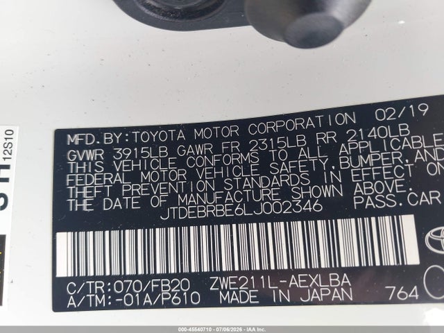 2020 Toyota COROLLA HYBRID LE 照片 9