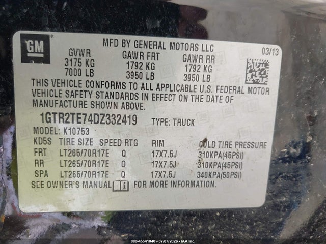 2013 GMC SIERRA 1500 WORK TRUCK 照片 9