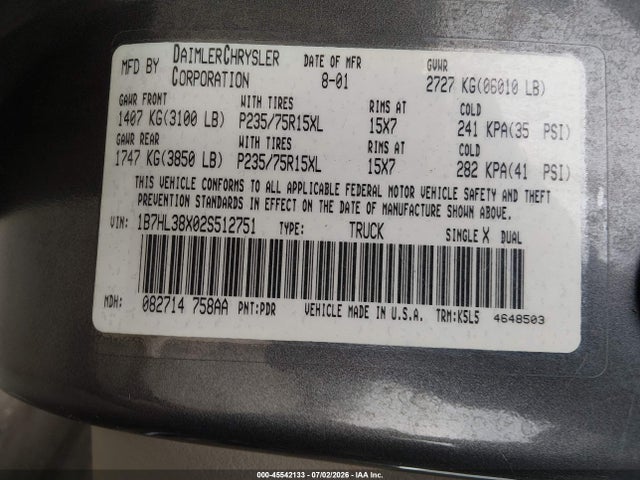 صورة 9 لـ 2002 Dodge DAKOTA SPORT