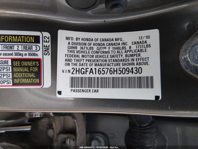 صورة 9 لـ 2006 Honda CIVIC LX