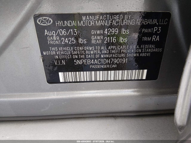 2013 Hyundai SONATA GLS 照片 9