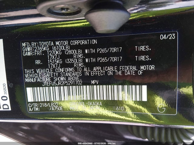 2023 TOYOTA 4RUNNER SR5 PREMIUM 9