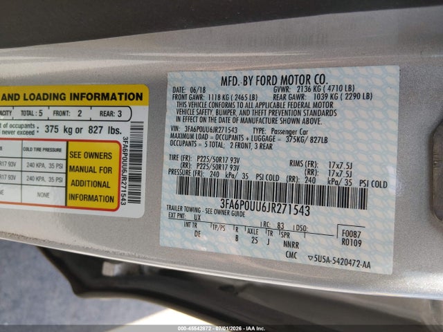 صورة 9 لـ 2018 FORD FUSION HYBRID S