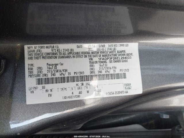 2014 FORD FOCUS SE 照片 9