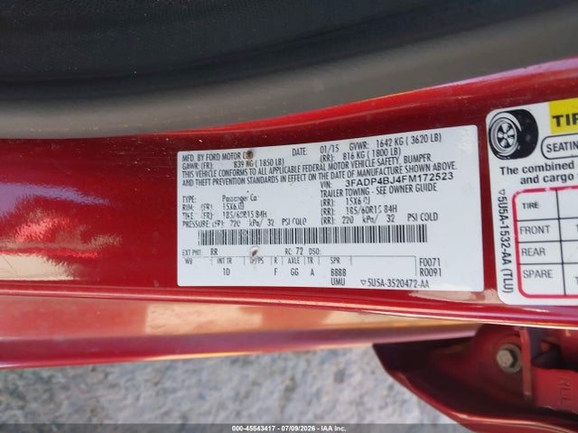 صورة مصغرة 9 لـ 2015 FORD FIESTA SE