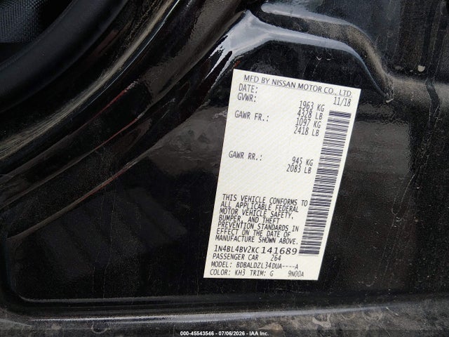 صورة 9 لـ 2019 Nissan ALTIMA 2.5 S