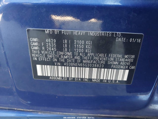 صورة 9 لـ 2016 Subaru LEGACY 3.6R LIMITED