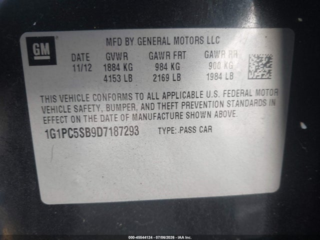 صورة 9 لـ 2013 Chevrolet CRUZE 1LT AUTO