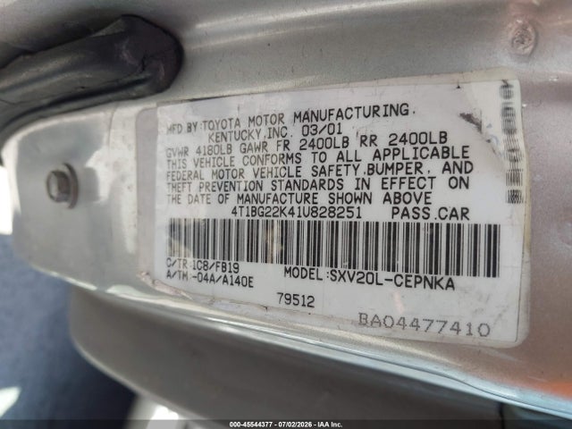 صورة 9 لـ 2001 Toyota CAMRY LE