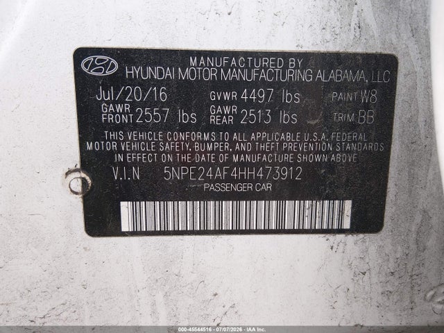 2017 Hyundai SONATA SE 照片 9