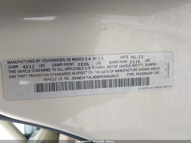 صورة 9 لـ 2011 Volkswagen JETTA 2.5L SE