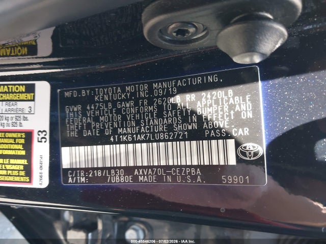 صورة 9 لـ 2020 Toyota CAMRY XSE
