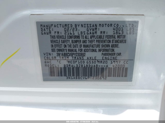2023 NISSAN SENTRA SV XTRONIC CVT 9