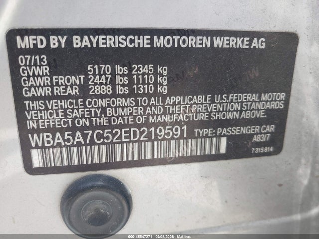2014 BMW 528I XDRIVE — фото 9