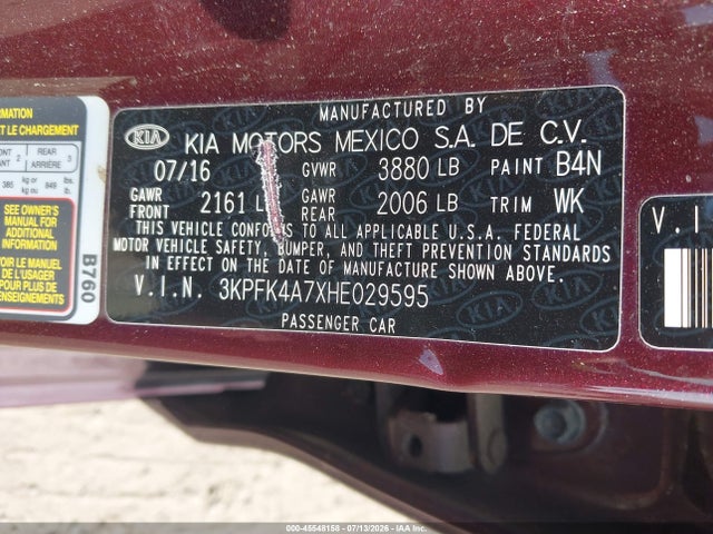 2017 KIA FORTE LX — фото 9