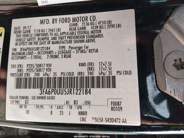صورة 9 لـ 2018 FORD FUSION HYBRID S