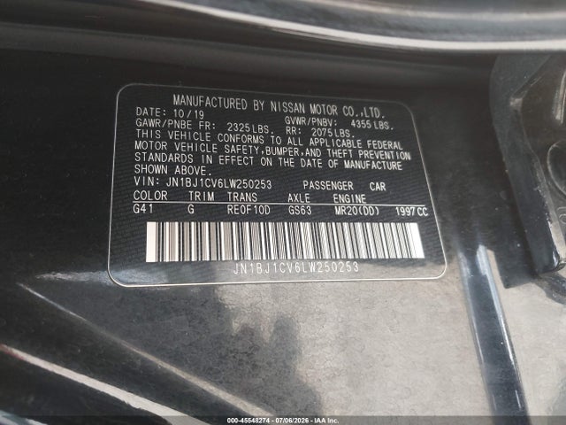 2020 NISSAN ROGUE SPORT SL FWD XTRONIC CVT 9
