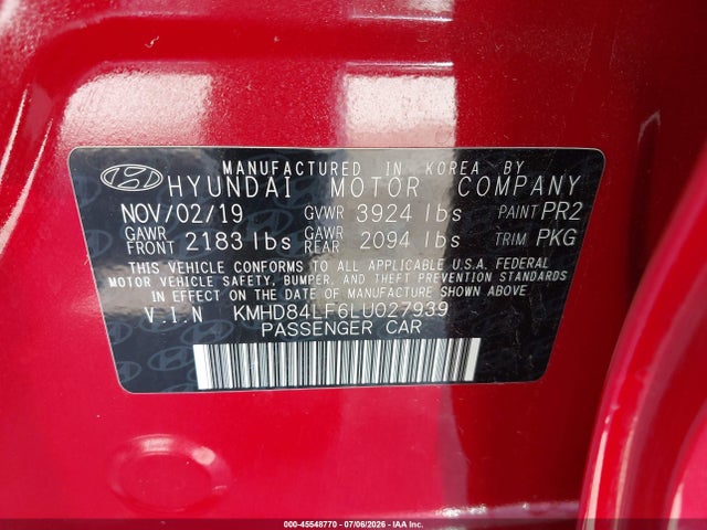 2020 Hyundai ELANTRA SEL photo 9