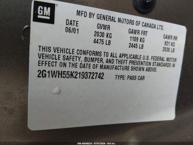 2001 Chevrolet IMPALA LS 照片 9