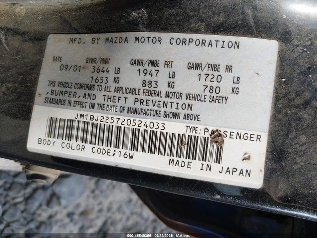 2002 Mazda PROTEGE DX/ES/LX 照片 9