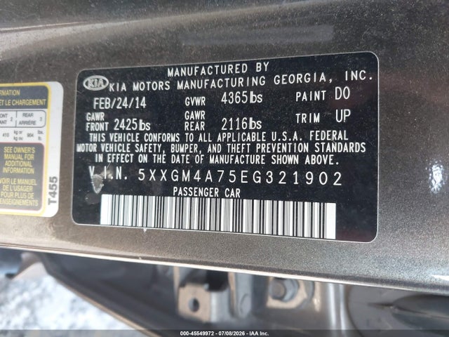 2014 KIA OPTIMA LX — фото 9
