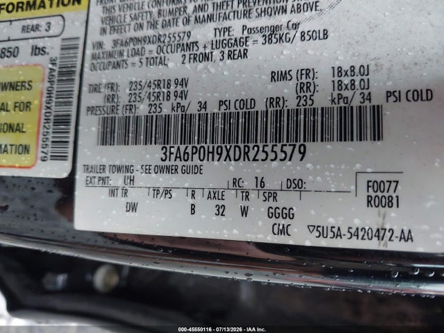 2013 FORD FUSION SE 照片 9