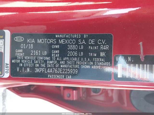 2018 KIA FORTE S 照片 9