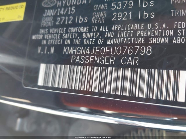 2015 Hyundai GENESIS 3.8 — фото 9