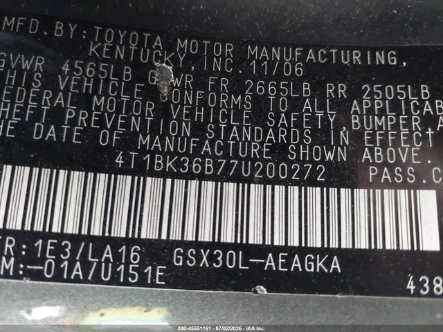 2007 Toyota AVALON XLS 照片 9