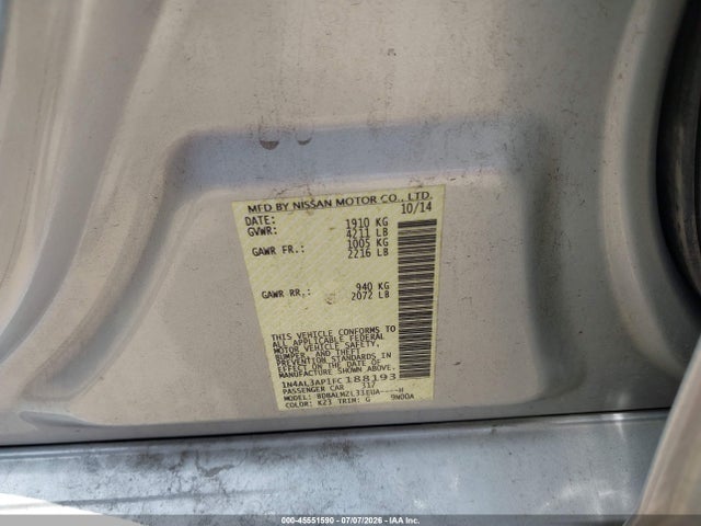 2015 Nissan ALTIMA 2.5 SV — фото 9
