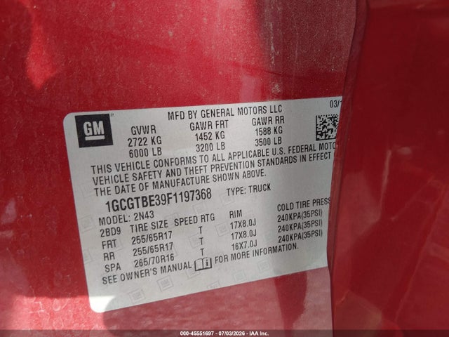 صورة 9 لـ 2015 Chevrolet COLORADO LT