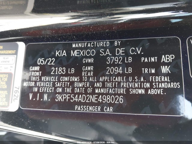 صورة 9 لـ 2022 KIA FORTE GT-LINE