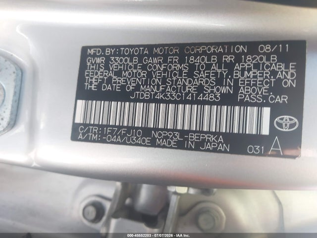 2012 Toyota YARIS 照片 9