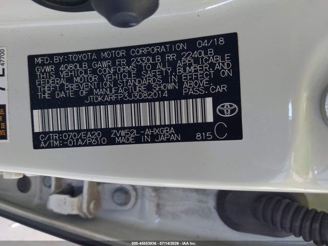 2018 Toyota PRIUS PRIME PREMIUM 照片 9