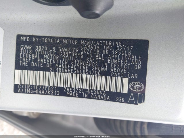 صورة 9 لـ 2017 Toyota COROLLA LE