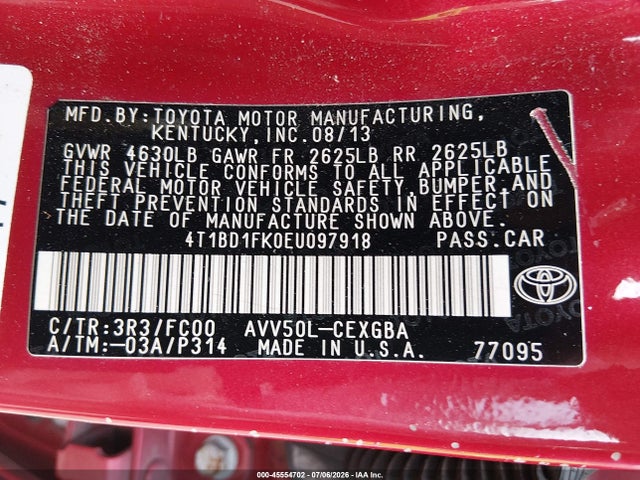 2014 Toyota CAMRY HYBRID XLE photo 9